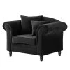 Jack & Alice Fauteuil York - Velours Anthracite -Meubles de salon Soldes 1000031491 190110 09412700001 IMAGE P000000001000031491
