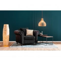 Jack & Alice Fauteuil York - Velours Anthracite -Meubles de salon Soldes 1000031491 190110 09412800002 MOOD GALLERYIMAGES P000000001000031491 mood