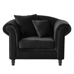 Jack & Alice Fauteuil York - Velours Anthracite -Meubles de salon Soldes 1000031491 190110 09412800004 GALLERYIMAGES P000000001000031491