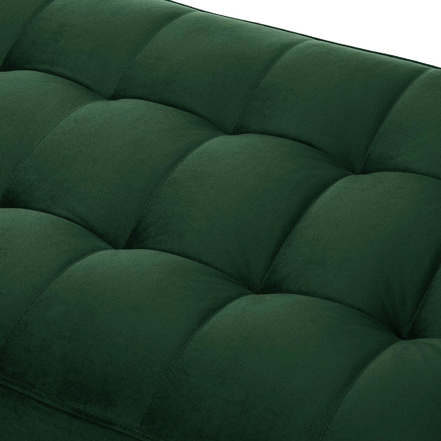 Eva Padberg Collection Canapé d'angle LAONA - Velours Pauno: Vert foncé - Méridienne courte à droite (vue de face) - Avec repose-pieds 16 Eva Padberg Collection Canapé d'angle LAONA - Velours Pauno: Vert foncé - Méridienne courte à droite (vue de face) - Avec repose-pieds – Image 14