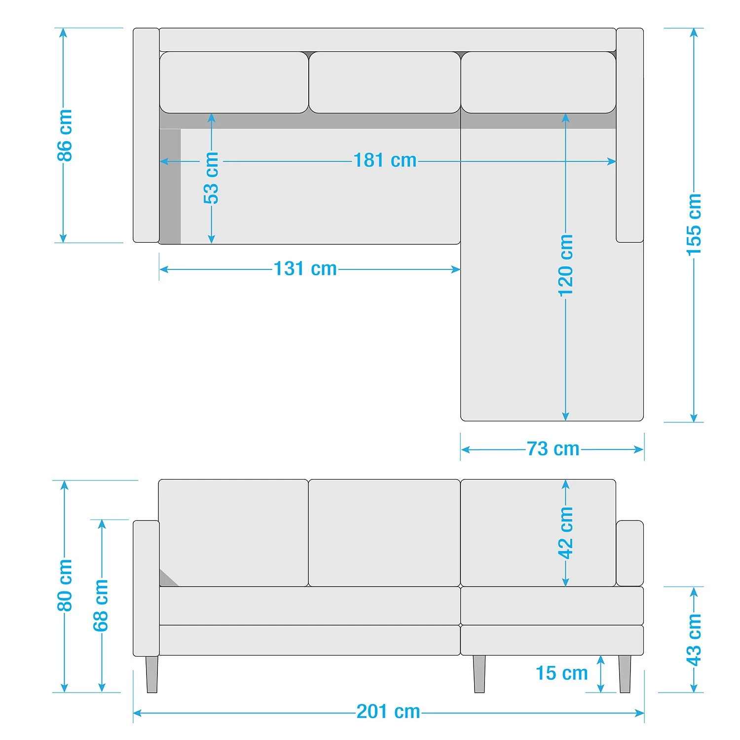 Eva Padberg Collection Canapé d'angle LAONA - Velours Pauno: Vert foncé - Méridienne courte à droite (vue de face) - Avec repose-pieds 20 Eva Padberg Collection Canapé d'angle LAONA - Velours Pauno: Vert foncé - Méridienne courte à droite (vue de face) - Avec repose-pieds – Image 18