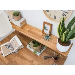 Ars Natura Etagère murale Pia - Chêne sauvage massif huilé -Meubles de salon Soldes 1000032596 190516 15254800012 GALLERYIMAGES P000000001000032596