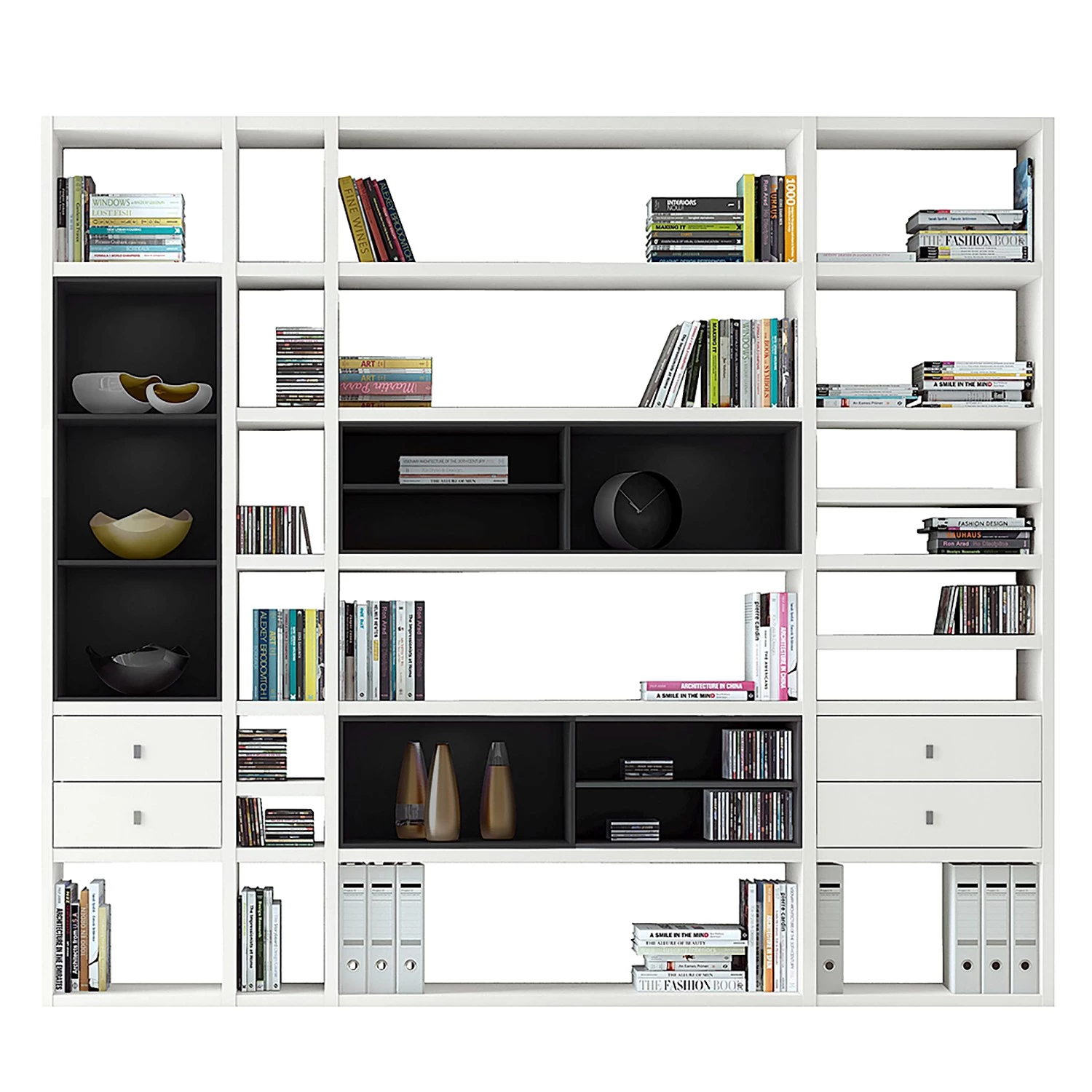 Loftscape Etagère XXL Emporior IV.A - Blanc / Noir - Sans éclairage 3 Loftscape Etagère XXL Emporior IV.A - Blanc / Noir - Sans éclairage