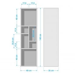 Germania Etagère suspendue Calvi - Imitation chêne de Navarra / Gris minéral -Meubles de salon Soldes 1000039263 191023 08592300002 SKETCH DETAILS P000000001000039263 sketch