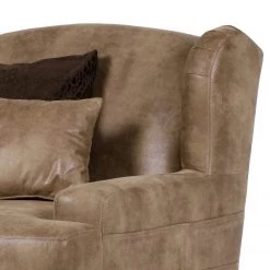 Red Living Grand fauteuil à oreilles Dream - Microfibre marron -Meubles de salon Soldes 1000039692 220831 030 DETAILS P000000001000039692