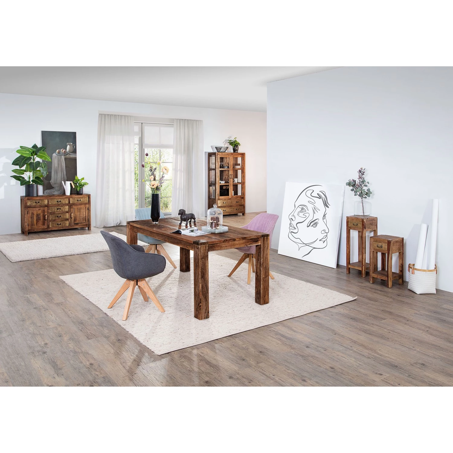 Ars manufacti Buffet Pintage - Manguier massif - Teinté et verni 4 Ars manufacti Buffet Pintage - Manguier massif - Teinté et verni – Image 2