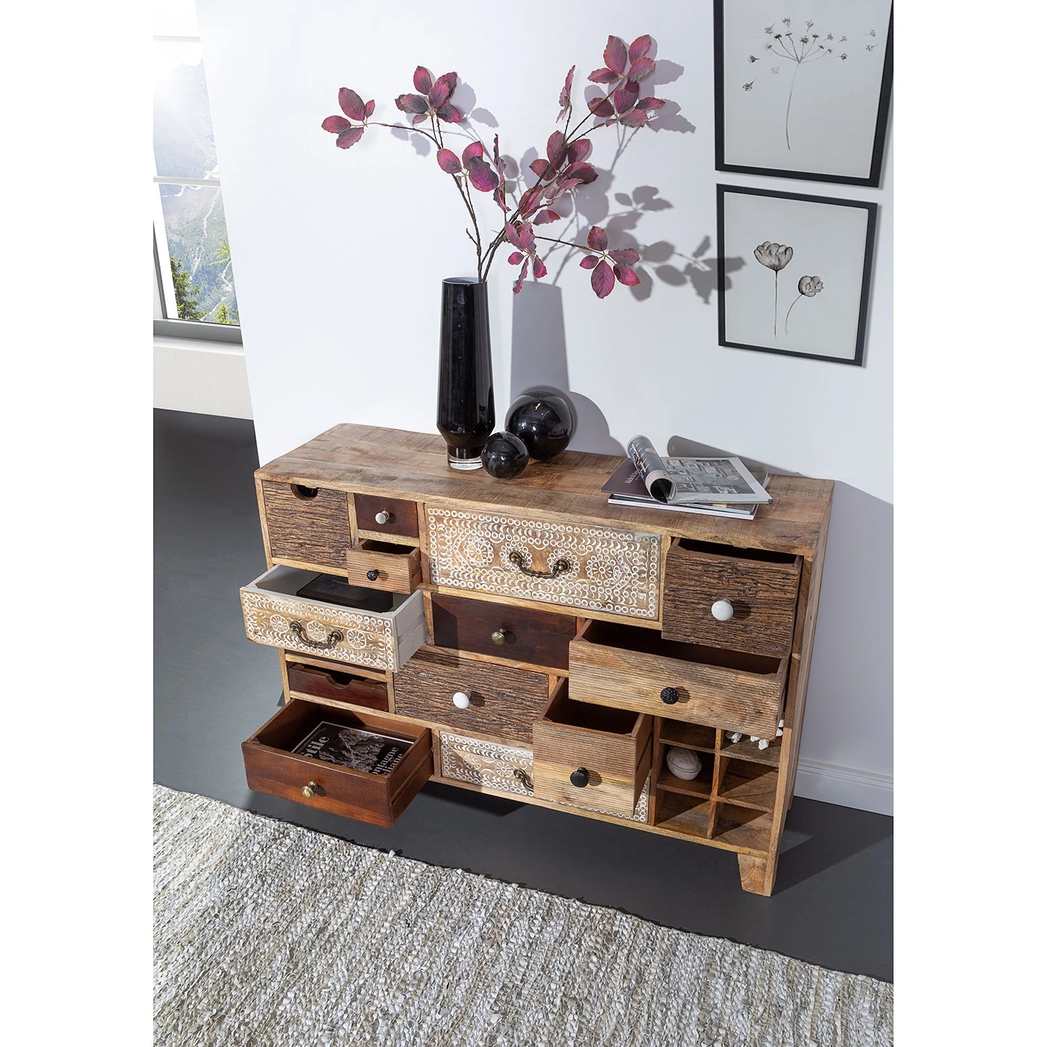 Ars manufacti Commode Curenna I - Manguier partiellement massif - Manguier / Marron 6 Ars manufacti Commode Curenna I - Manguier partiellement massif - Manguier / Marron – Image 4