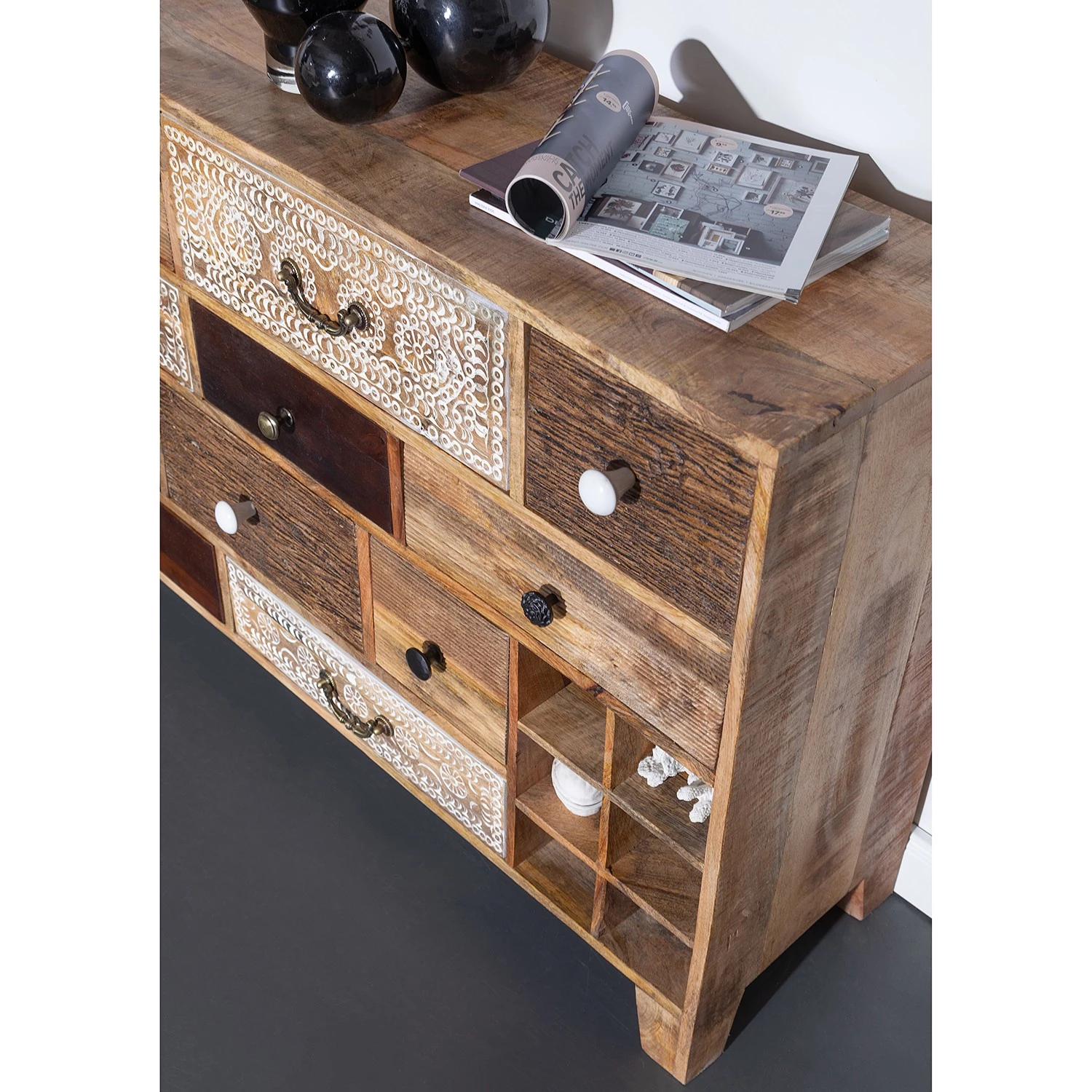 Ars manufacti Commode Curenna I - Manguier partiellement massif - Manguier / Marron 10 Ars manufacti Commode Curenna I - Manguier partiellement massif - Manguier / Marron – Image 8