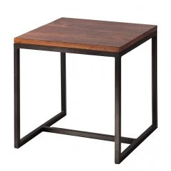 Eva Padberg Collection Table d’appoint Woodson - Acacia massif / Fer - Acacia Brun
