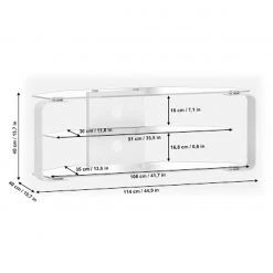 Jahnke Support TV CU-MR (avec éclairage) - Aluminium / Verre - Largeur : 114 cm -Meubles de salon Soldes 1000053243 210707 09000100001 SKETCH DETAILS P000000001000053243 sketch