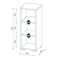 Etagère à dossiers Merit III - Imitation chêne de Sonoma 17 Etagère à dossiers Merit III - Imitation chêne de Sonoma -Meubles de salon Soldes 1000057587 180824 09175913 GALLERYIMAGES P000000001000057587
