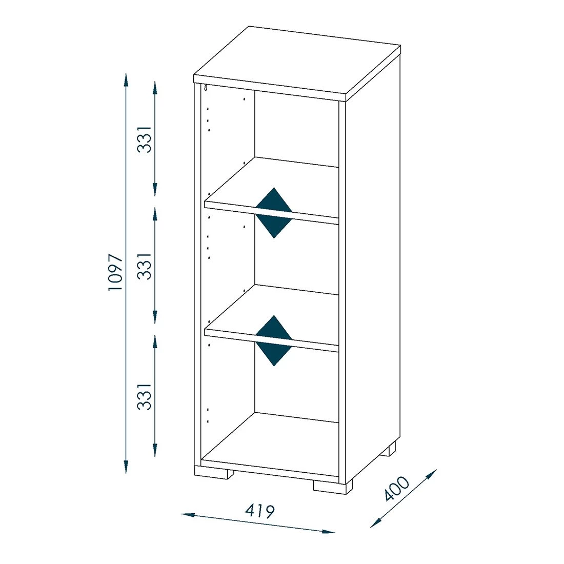Etagère à dossiers Merit III - Imitation chêne de Sonoma 10 Etagère à dossiers Merit III - Imitation chêne de Sonoma – Image 8
