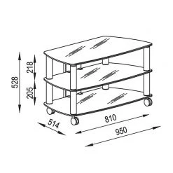 Maja Möbel Meuble TV Glenview I - Aluminium / Verre clair -Meubles de salon Soldes 1000057676 180618 13112801 GALLERYIMAGES P000000001000057676