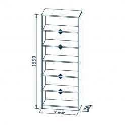 Maja Möbel Bibliothèque Mölln II - Imitation chêne Sonoma 9 Maja Möbel Bibliothèque Mölln II - Imitation chêne Sonoma -Meubles de salon Soldes 1000057743 180824 09175919 GALLERYIMAGES P000000001000057743