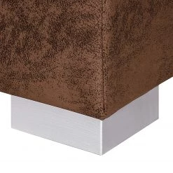 Mooved Canapé convertible Latina IV - Aspect cuir vieilli - Marron - Largeur : 205 cm -Meubles de salon Soldes 1000058378 211221 09205600285 DETAILS P000000001000058378