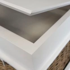 Maison Belfort Banc Elven - Paulownia massif - Blanc / Marron -Meubles de salon Soldes 1000058436 50 GALLERYIMAGES P000000001000058436