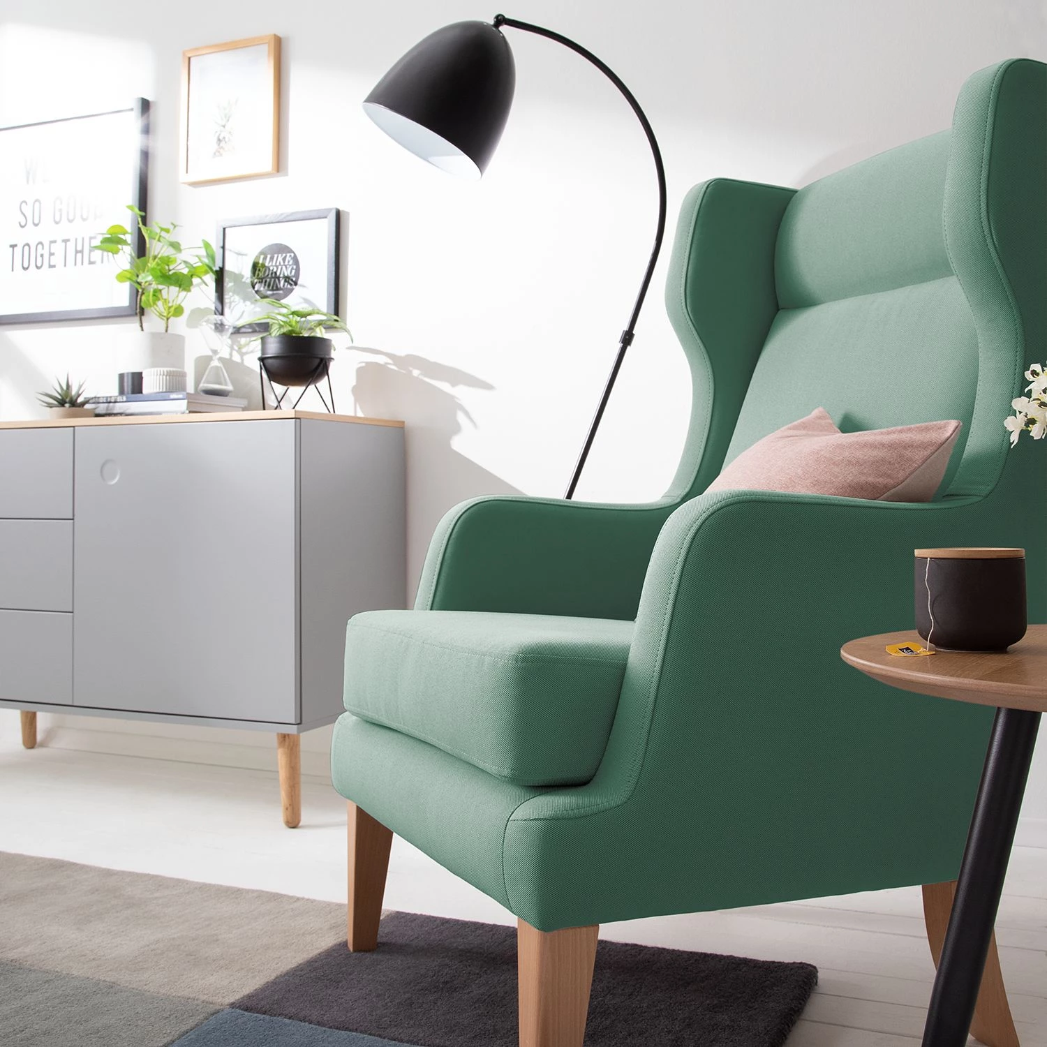 Mørteens Fauteuil à oreilles Grenfell - Vert océan 8 Mørteens Fauteuil à oreilles Grenfell - Vert océan – Image 6