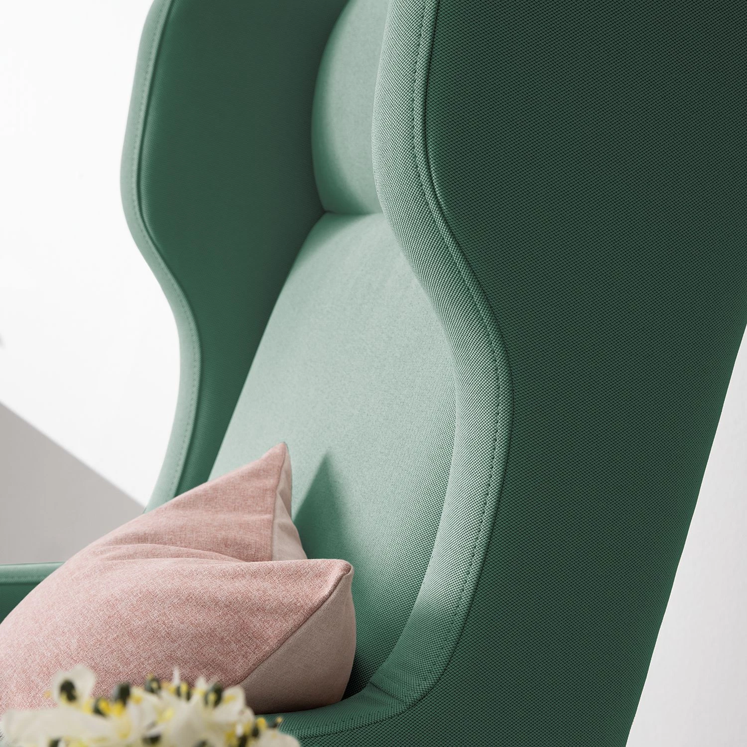 Mørteens Fauteuil à oreilles Grenfell - Vert océan 10 Mørteens Fauteuil à oreilles Grenfell - Vert océan – Image 8