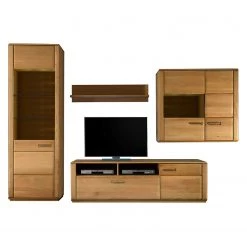 Naturoo Ensemble mural TV Structura II - Lot de 4 - Hêtre partiellement massif Huilé - Chêne bianco -Meubles de salon Soldes 1000063947 200811 13510200192 DETAILS P000000001000063947