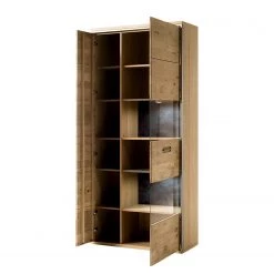 Ars Natura Armoire vitrine Lopburi - Chêne bianco partiellement massif / Ardoise -Meubles de salon Soldes 1000064082 200811 13520900289 DETAILS P000000001000064082