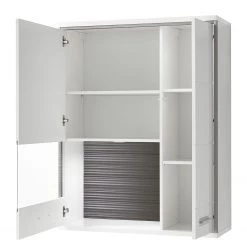 Loftscape Vitrine suspendue Kushiro - Blanc brillant / Gris -Meubles de salon Soldes 1000064125 200811 13530800372 DETAILS P000000001000064125