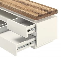 Fredriks Meuble TV Roble III (éclairage fourni) - Blanc mat / Placage en chêne sauvage massif -Meubles de salon Soldes 1000064531 200811 13575800711 DETAILS P000000001000064531