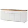 Fredriks Buffet Roble III - avec éclairage - Blanc mat / chêne sauvage massif -Meubles de salon Soldes 1000064533 210723 15384800005 IMAGE P000000001000064533