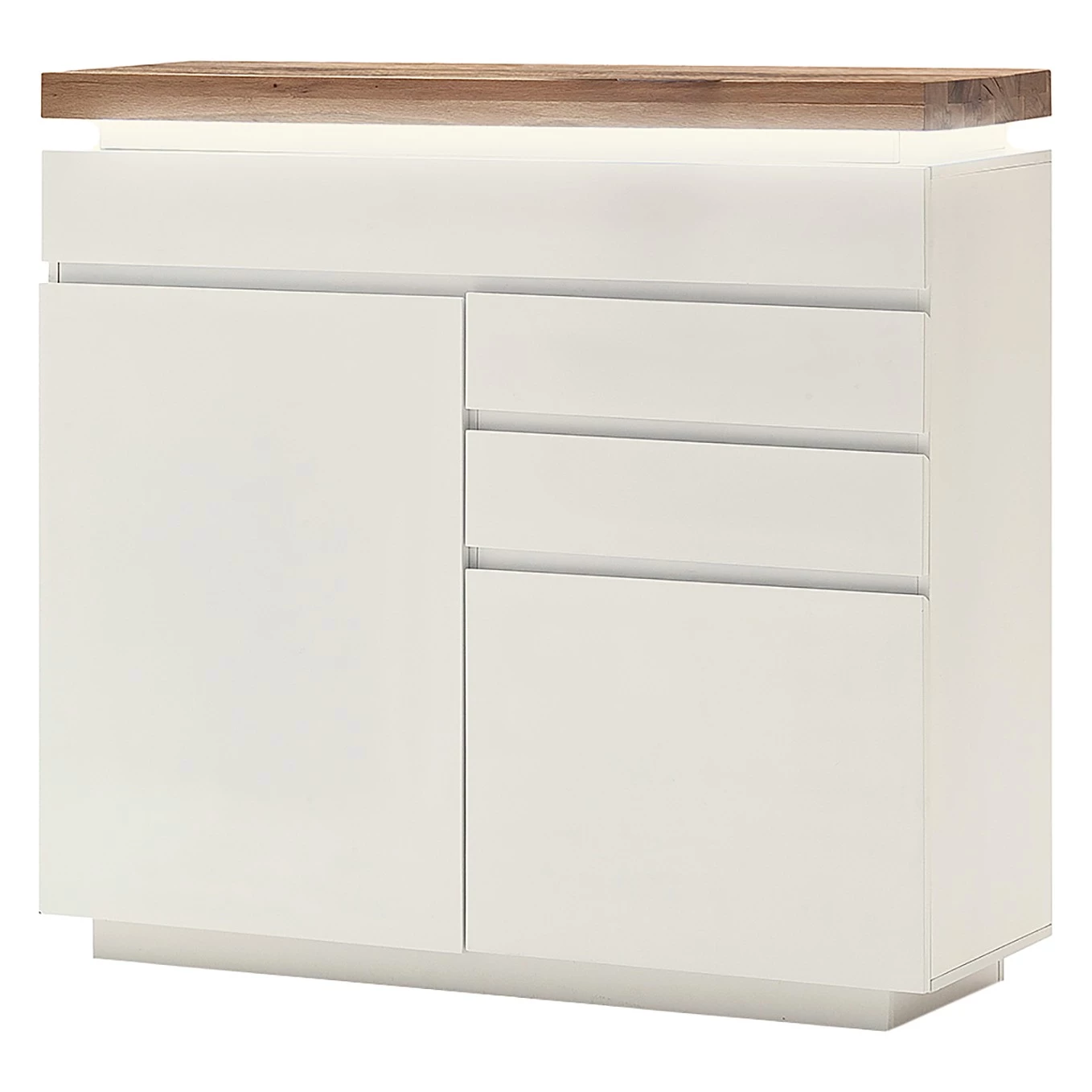 Fredriks Commode Roble I - éclairage inclus - Blanc mat / Placage en chêne sauvage massif 3 Fredriks Commode Roble I - éclairage inclus - Blanc mat / Placage en chêne sauvage massif