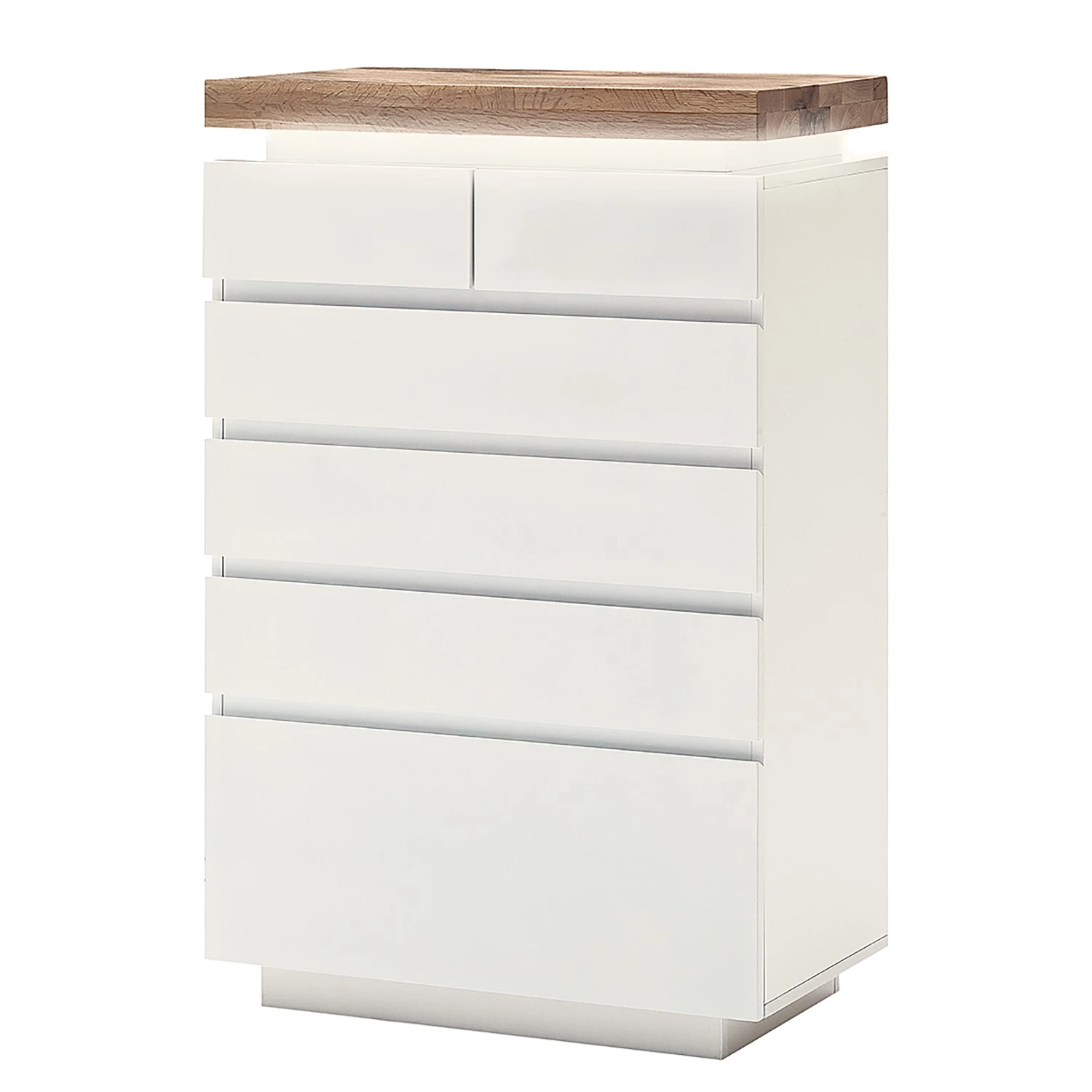 Fredriks Commode Roble II - Avec éclairage inclus - Chêne / Blanc mat 3 Fredriks Commode Roble II - Avec éclairage inclus - Chêne / Blanc mat