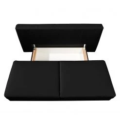 Roomscape Canapé convertible Emmanuela - Cuir véritable noir -Meubles de salon Soldes 1000083983 180808 12302679 GALLERYIMAGES P000000001000083983