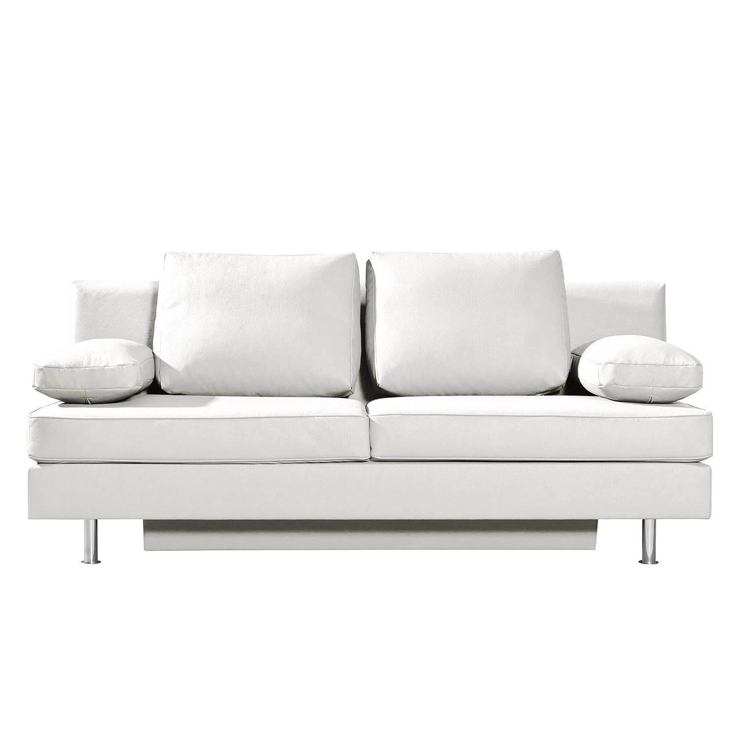 Roomscape Canapé convertible Emmanuela - Cuir véritable blanc 6 Roomscape Canapé convertible Emmanuela - Cuir véritable blanc – Image 4