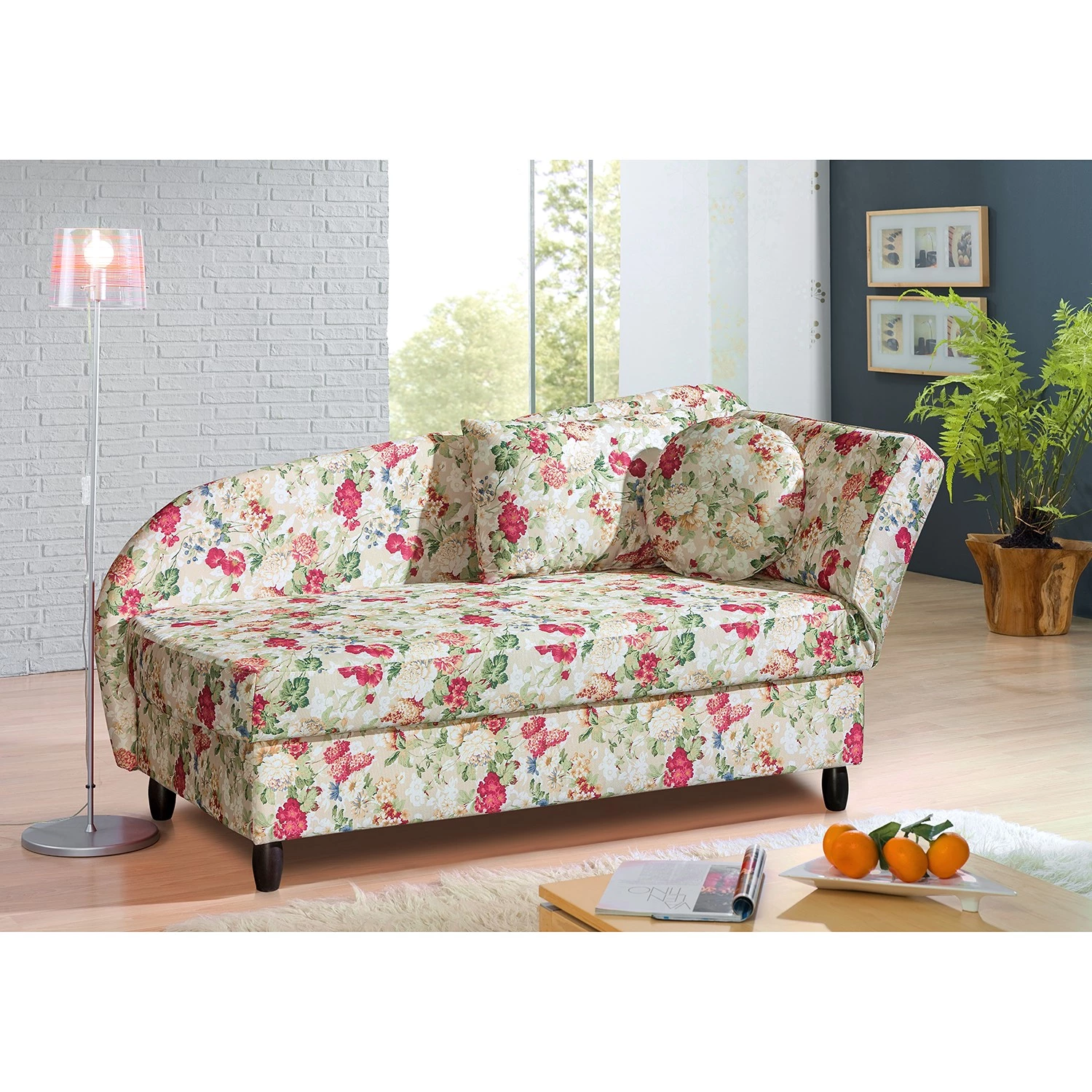 Maison Belfort Méridienne Raasi (convertible) Tissu - Motif fleuri 4 Maison Belfort Méridienne Raasi (convertible) Tissu - Motif fleuri – Image 2