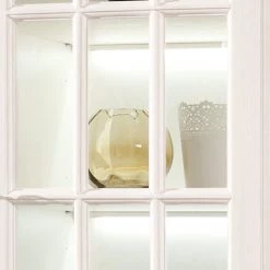 Ridgevalley Armoire vitrine La Carlotta I - Pin massif - Crème - Avec éclairage -Meubles de salon Soldes 1000084229 201004 11192500009 DETAILS P000000001000084229