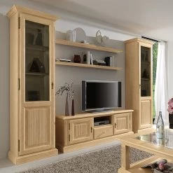 Ridgevalley Meuble TV Breddin (5 éléments) - Pin massif - Sans éclairage