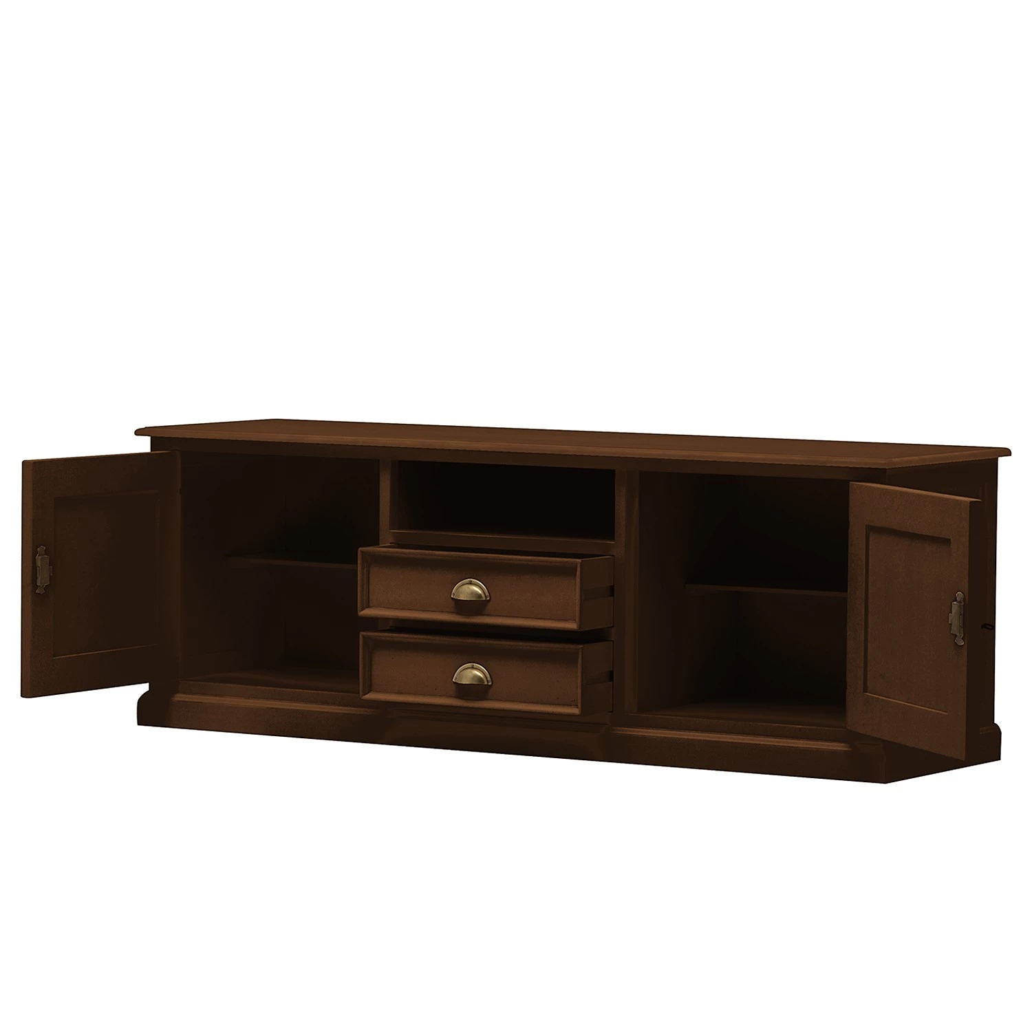 Ridgevalley Meuble TV Sollerön - Pin marron / Laiton 4 Ridgevalley Meuble TV Sollerön - Pin marron / Laiton – Image 2