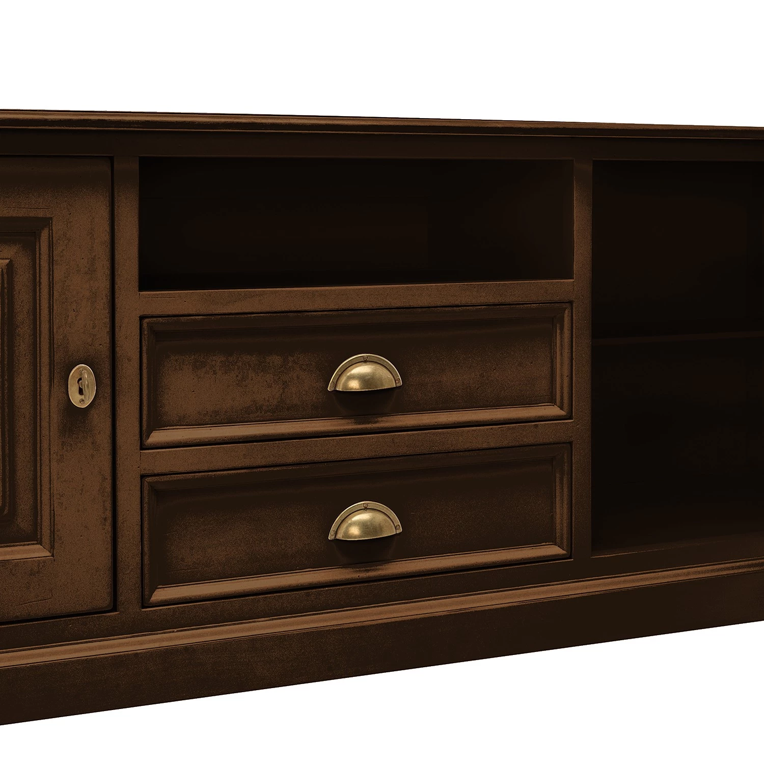 Ridgevalley Meuble TV Sollerön - Pin marron / Laiton 12 Ridgevalley Meuble TV Sollerön - Pin marron / Laiton – Image 10