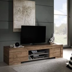 LC Spa Meuble TV Milano LC - Imitation chêne foncé -Meubles de salon Soldes 1000091585 201029 08252200125 MOOD DETAILS P000000001000091585 mood