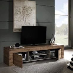 LC Spa Meuble TV Milano LC - Imitation chêne foncé -Meubles de salon Soldes 1000091585 201029 08252600126 MOOD DETAILS P000000001000091585 mood