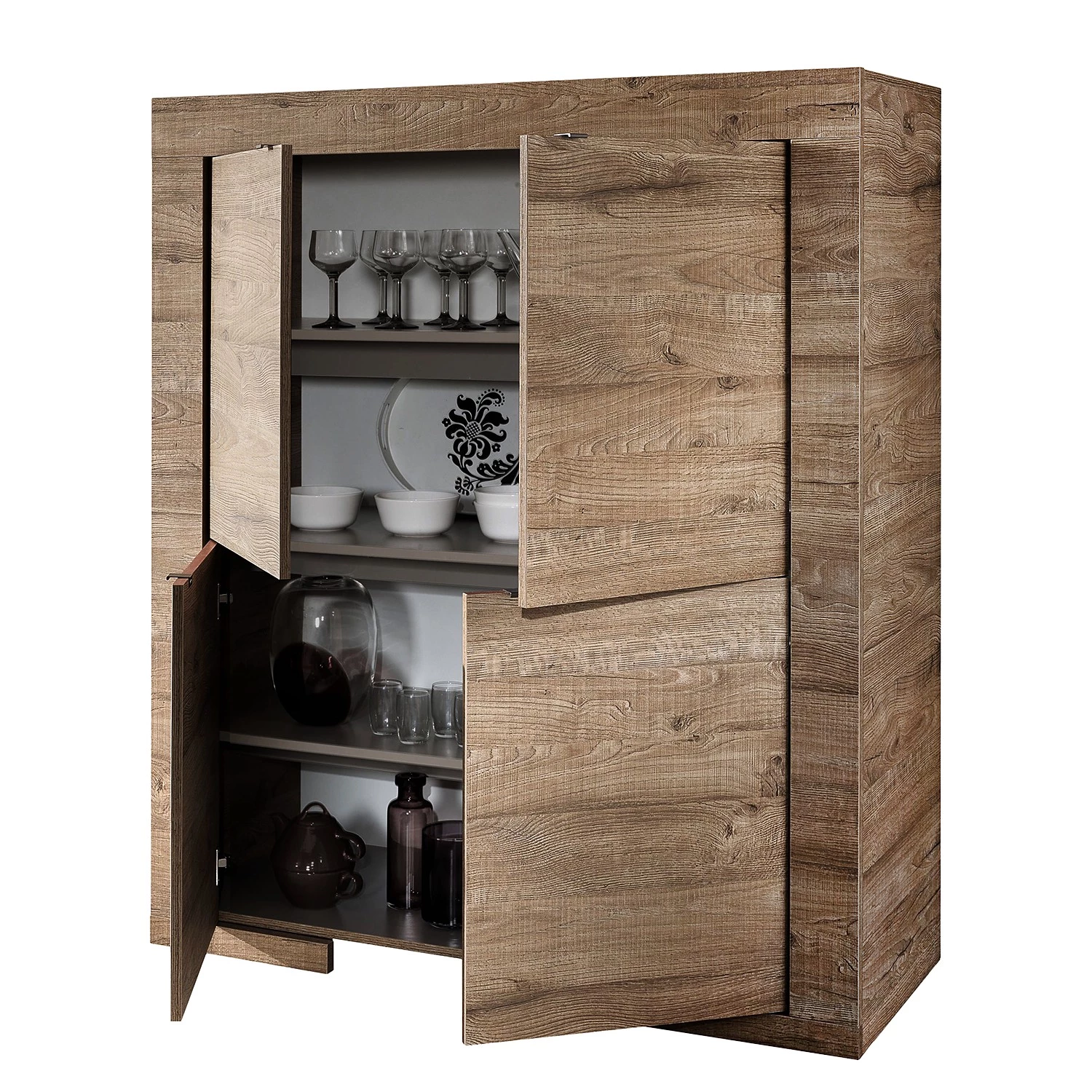 LC Spa Buffet haut Milano LC - Imitation chêne foncé 7 LC Spa Buffet haut Milano LC - Imitation chêne foncé – Image 5