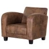 Ars manufacti Fauteuil Tullow - Aspect vieux cuir marron -Meubles de salon Soldes 1000094667 220208 143726000010 IMAGE P000000001000094667