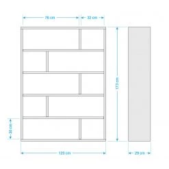 Temahome Étagère Dublin - Imitation béton - Blanc - Hauteur : 173 cm 21 Temahome Étagère Dublin - Imitation béton - Blanc - Hauteur : 173 cm -Meubles de salon Soldes 1000094969 201002 14512800001 SKETCH DETAILS P000000001000094969 sketch