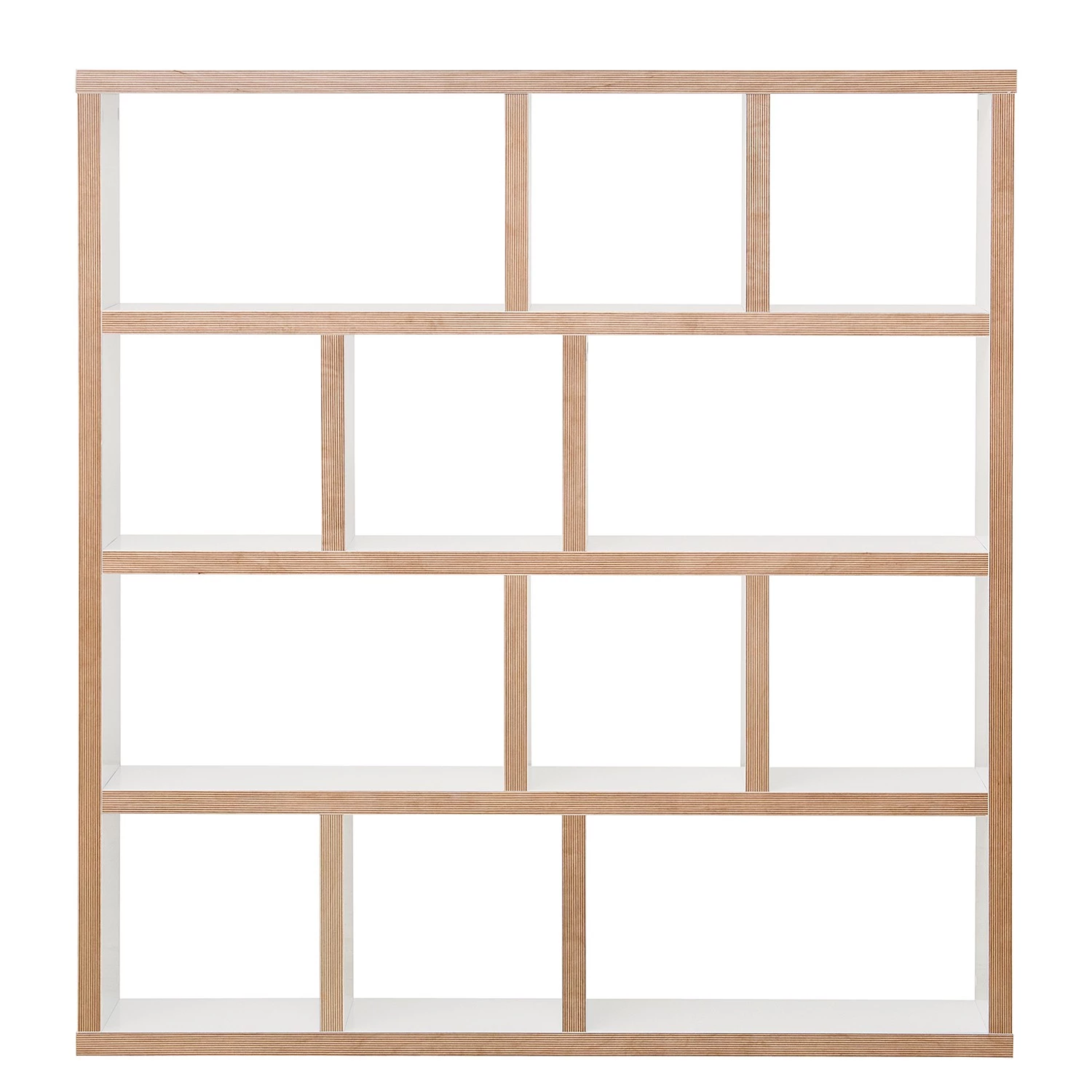 Temahome Étagère Berlin - Blanc mat - Blanc / Marron clair - 150 x 159 cm 5 Temahome Étagère Berlin - Blanc mat - Blanc / Marron clair - 150 x 159 cm – Image 3