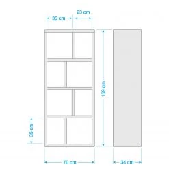 Temahome Étagère Berlin - Blanc - 70 x 159 cm 11 Temahome Étagère Berlin - Blanc - 70 x 159 cm -Meubles de salon Soldes 1000095016 190926 12223200012 SKETCH DETAILS P000000001000095016 sketch