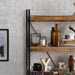 Wolf-Möbel Étagère Iron I - Manguier massif / Fer -Meubles de salon Soldes 1000104113 191024 17544300017 MOOD DETAILS P000000001000104113 mood