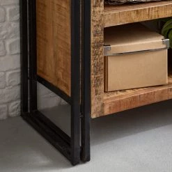 Wolf-Möbel Étagère Iron II - Manguier massif / Fer -Meubles de salon Soldes 1000104117 191024 17544700031 MOOD DETAILS P000000001000104117 mood