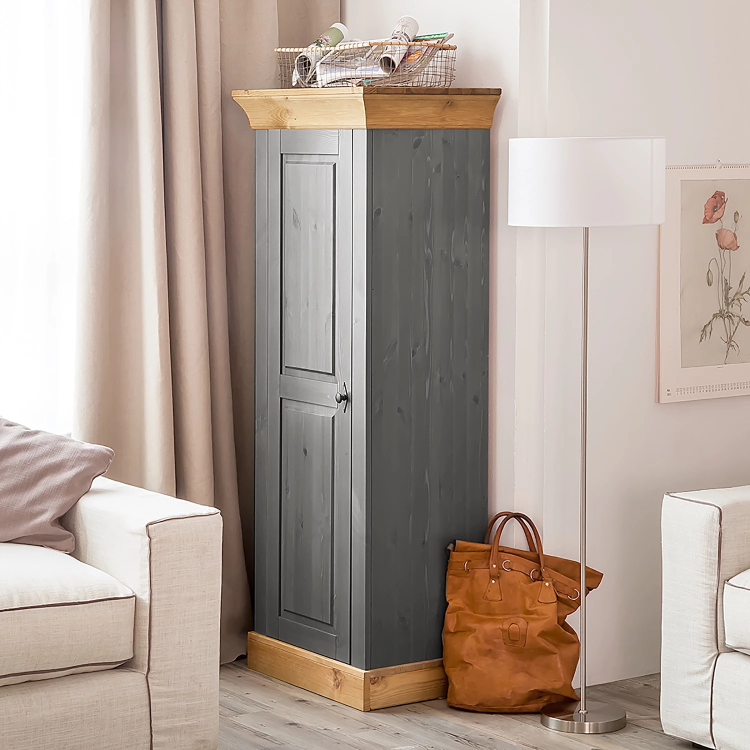 Maison Belfort Armoire Bergen - Epicéa gris / Epicéa lessivé 4 Maison Belfort Armoire Bergen - Epicéa gris / Epicéa lessivé – Image 2