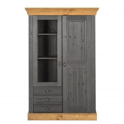 Maison Belfort Armoire vitrine Bergen - Epicéa gris / Epicéa lessivé -Meubles de salon Soldes 1000104342 211122 08320700635 DETAILS P000000001000104342