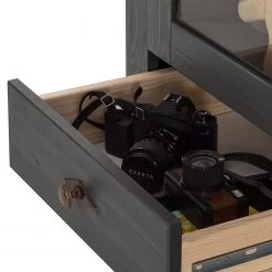 Maison Belfort Armoire vitrine Bergen - Epicéa gris / Epicéa lessivé -Meubles de salon Soldes 1000104342 211122 08320700700 DETAILS P000000001000104342