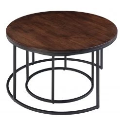 Ars manufacti Tables basses Marias (lot de 2) - Noyer / Noir 11 Ars manufacti Tables basses Marias (lot de 2) - Noyer / Noir -Meubles de salon Soldes 1000111508 180920 13475010 GALLERYIMAGES P000000001000111508