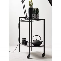 Mooved Desserte Enmore - Verre / Métal - Noir mat 18 Mooved Desserte Enmore - Verre / Métal - Noir mat -Meubles de salon Soldes 1000112660 181206 17344000003 GALLERYIMAGES P000000001000112660